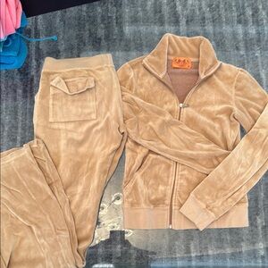 Velour Tan Women's Tracksuit